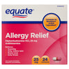 Equate Diphenhydramine Allergy Relief Capsules; 25 mg; 24 Count EasyOptionXY LLC