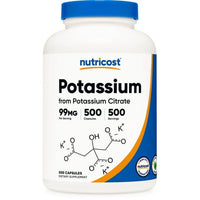 Nutricost Potassium Citrate 99mg, 500 Capsules - Non-GMO & Gluten Free Supplement EasyOptionXY LLC