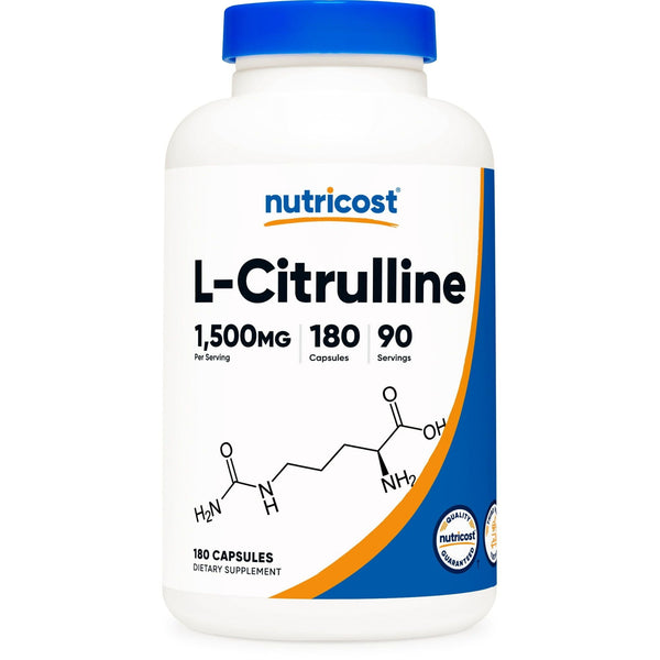 Nutricost L-Citrulline 750mg, 180 Capsules - Gluten Free & Non-GMO Supplement EasyOptionXY LLC