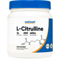 Nutricost Pure L-Citrulline Powder 600 Grams - No Malate, Non-GMO Supplement EasyOptionXY LLC