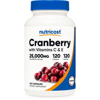 Nutricost Cranberry Extract 25,000mg, 120 Capsules, Supplement EasyOptionXY LLC