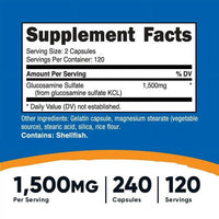 Nutricost Glucosamine Sulfate Supplement 750mg, 240 Capsules (1500mg Per Serving) EasyOptionXY LLC