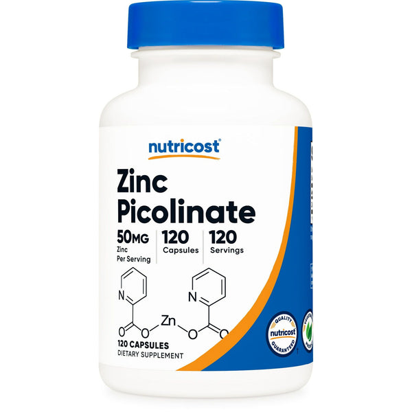Nutricost Zinc Picolinate 50mg, 120 Vegetarian Capsules - Non-GMO Supplement EasyOptionXY LLC