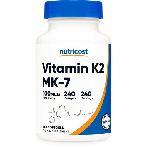 Nutricost Vitamin K2 MK-7 100mcg, 240 Softgels - Gluten Free and Non-GMO Supplement EasyOptionXY LLC