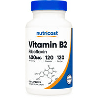 Nutricost Vitamin B2 (Riboflavin) 400mg, 120 Capsules, Supplement EasyOptionXY LLC