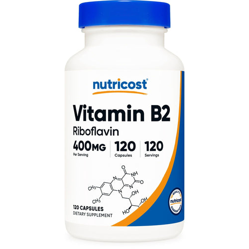 Nutricost Vitamin B2 (Riboflavin) 400mg, 120 Capsules, Supplement EasyOptionXY LLC