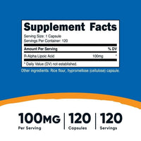 Nutricost R-Alpha Lipoic Acid 100mg, 120 Capsules -Non-GMO, Gluten Free Supplement EasyOptionXY LLC