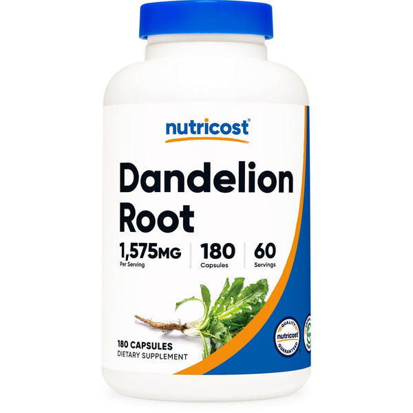 Nutricost Dandelion Root Capsules 525mg (180 Capsules) - Non-GMO, Gluten Free Supplement EasyOptionXY LLC