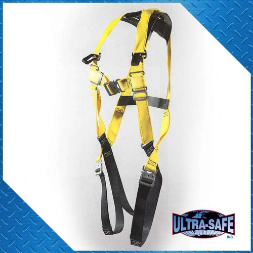 Full Body Harness, Soft D-Ring Center Back, Quick Release Buckles with Mini X RatchetStrap.Com