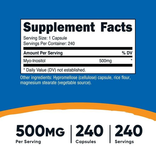 Nutricost Inositol Capsules 500mg, 240 Capsules - Non-GMO, Gluten Free Supplement EasyOptionXY LLC