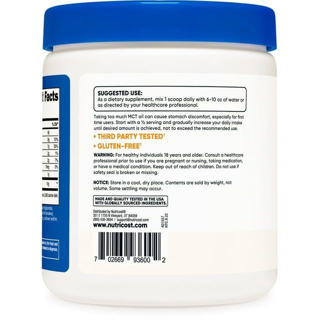 Nutricost MCT Oil Powder 8oz - Supplement Best For Keto, Ketosis, and Ketogenic Diets EasyOptionXY LLC