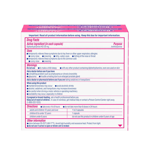 Benadryl Liqui-Gels Antihistamine Dye Free Allergy Medicine; 2 x 24 Count EasyOptionXY LLC