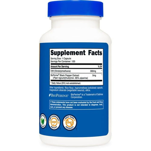 Nutricost DIM (Diindolylmethane) Supplement 300mg, 120 Capsules EasyOptionXY LLC