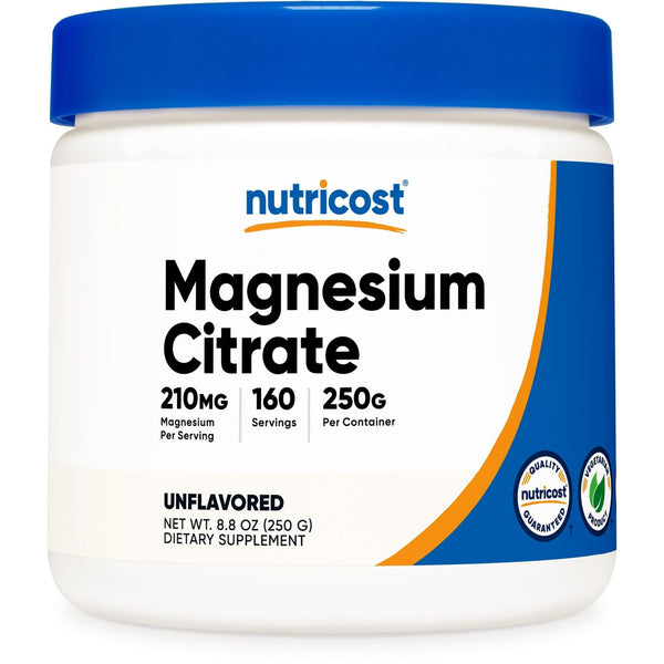 Nutricost Magnesium Citrate Powder Supplement (250 Grams) Unflavored - Gluten Free & Non-GMO EasyOptionXY LLC