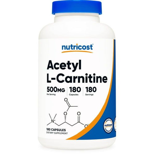 Nutricost Acetyl L-Carnitine 500mg, 180 Capsules - Non-GMO & Gluten Free Supplement EasyOptionXY LLC