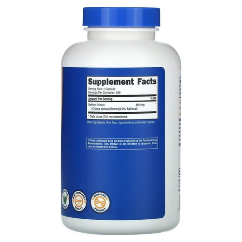 Nutricost Saffron Extract 88.5mg, 240 Capsules - Veggie Caps, Non-GMO Supplement EasyOptionXY LLC