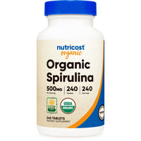 Nutricost Organic Spirulina 500mg, 240 Tablets - Gluten Free, Non-GMO, Supplement EasyOptionXY LLC