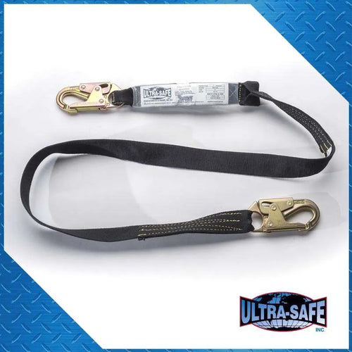 1 3/4” x 6’ Shock Absorbing Kevlar® Lanyard with Double Locking Hooks Each End | 96516K RatchetStrap.Com