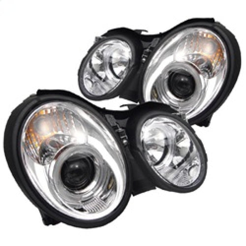 Spyder Mercedes Benz CLK 98-02 Projector Headlights Halogen Model- LED Halo Chrm PRO-YD-MBCLK98-HL-C OffRoadUSA.com