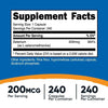 Selenium, 200 mcg, 240 Capsules, Nutricost EasyOptionXY LLC