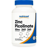 Nutricost Zinc Picolinate 50mg (240 Vegetarian Capsules) - Gluten Free & Non-GMO Supplement EasyOptionXY LLC