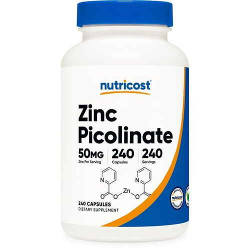Nutricost Zinc Picolinate 50mg (240 Vegetarian Capsules) - Gluten Free & Non-GMO Supplement EasyOptionXY LLC