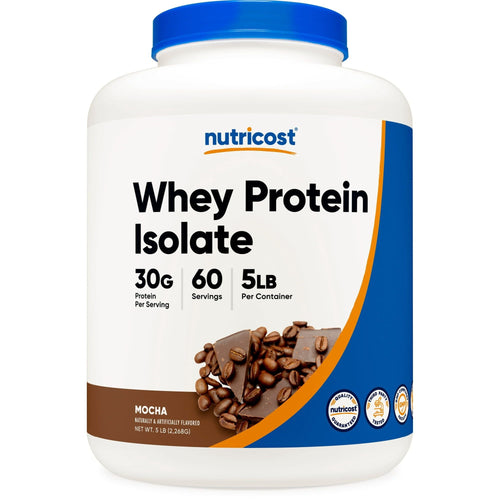 Nutricost Whey Protein Isolate Powder (Mocha) 5LBS - Non-GMO & Gluten Free EasyOptionXY LLC