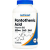 Nutricost Pantothenic Acid (Vitamin B5) Supplement 500mg, 240 Capsules EasyOptionXY LLC