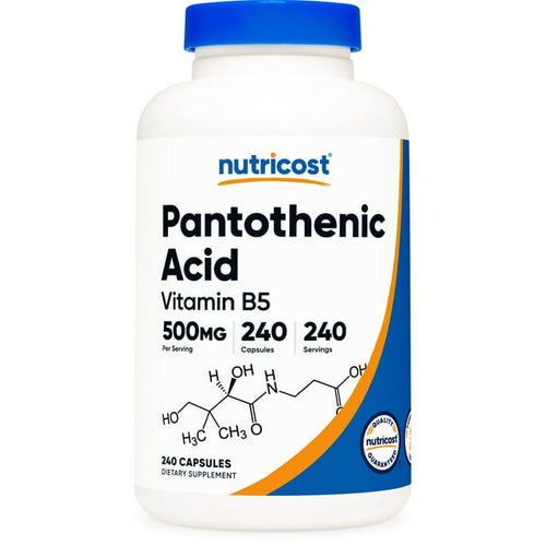Nutricost Pantothenic Acid (Vitamin B5) Supplement 500mg, 240 Capsules EasyOptionXY LLC