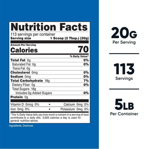 Nutricost Dextrose Powder 5 LBS - Non-GMO, Gluten Free Supplement EasyOptionXY LLC