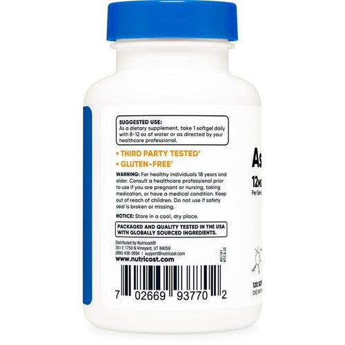 Nutricost Astaxanthin 12mg, 120 Softgels - Gluten Free & Non-GMO Supplement EasyOptionXY LLC