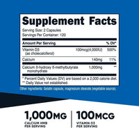 Nutricost HMB (1000mg) and Vitamin D3 (4000 IU) Supplement - 240 Capsules, 120 Servings - Gluten Free and Non-GMO EasyOptionXY LLC