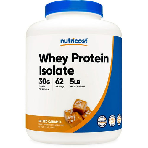 Nutricost Whey Protein Isolate Powder (Salted Caramel) 5LBS - Gluten Free, Non-GMO EasyOptionXY LLC