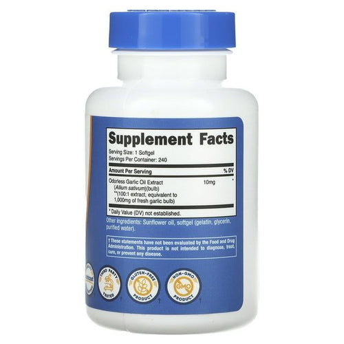Nutricost Garlic 1000mg, 240 Softgels - Premium, High Potency, Gluten Free Garlic Supplement EasyOptionXY LLC