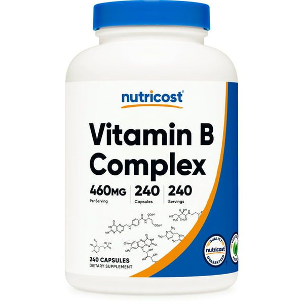 Nutricost High Potency Vitamin B Complex 460mg, 240 Capsules EasyOptionXY LLC