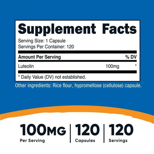 Nutricost Luteolin 100mg 120 Capsules - Non-GMO, Gluten Free Supplement EasyOptionXY LLC
