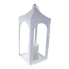 Shop4Omni 15 Inch Decorative Lantern Centerpiece with Flickering LED Candle / White EasyOptionXY LLC