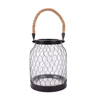 Better Homes & Gardens Metal Candle Holder Lantern with Rope, Bronze EasyOptionXY LLC