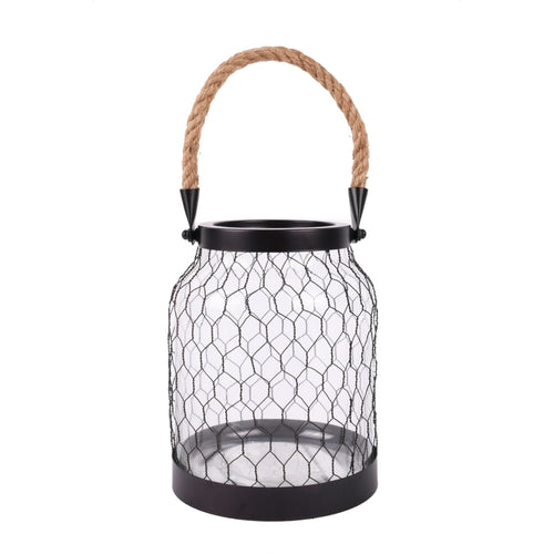 Better Homes & Gardens Metal Candle Holder Lantern with Rope, Bronze EasyOptionXY LLC