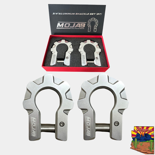 3/4'' Extreme duty Aluminum D-Shackle set (9T) (LIFETIME WARRANTY*) MOJAB OFFROAD