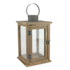 Stonebriar 13" Tabletop Farmhouse Wooden Hurricane Candle Lantern, Brown EasyOptionXY LLC