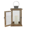 Stonebriar 13" Tabletop Farmhouse Wooden Hurricane Candle Lantern, Brown EasyOptionXY LLC