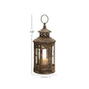 DecMode Brown Metal Decorative Candle Lantern with Intricate Scroll Work EasyOptionXY LLC