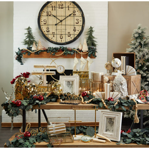 Cosmoliving by Cosmopolitan Set of 3, 6", 8", 10"H Modern Glass Candle Holder/Lantern with Hexagon Silhouette, Metallic Gold Rims and Transparent Glass Panels EasyOptionXY LLC