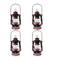 Lot of 4 - Hurricane Kerosene Oil Lantern Emergency Hanging Light Lamp - Brass - 8 Inch EasyOptionXY LLC