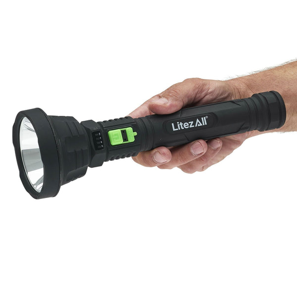 LitezAll Rechargeable ULTAC2 1000 Lumen LED Flashlight with Battery Meter EasyOptionXY LLC
