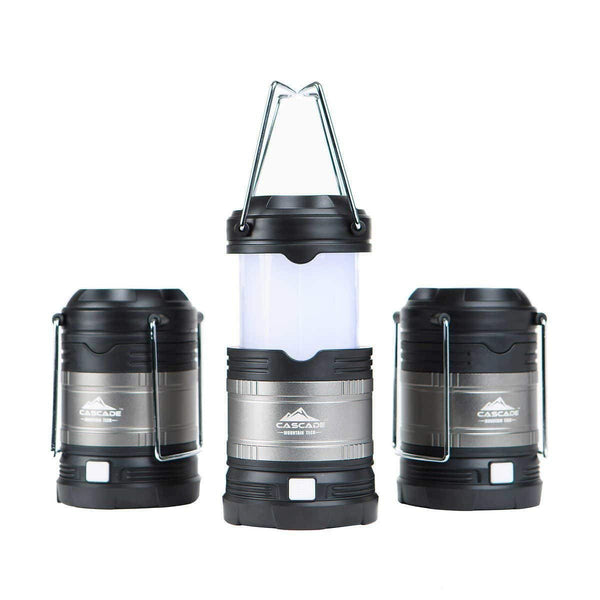 Cascade Mountain Tech Pop-Up IPX4 Water-Resistant LED Lantern - 3 Pack EasyOptionXY LLC
