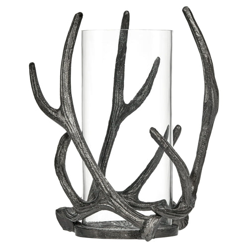Mainstays Rustic Antler Hurricane Candle Holder, Black EasyOptionXY LLC