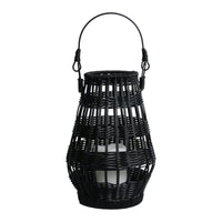 Better Homes & Gardens Decorative Black Rattan Battery Powered Outdoor Lantern with Removable LED Candle EasyOptionXY LLC