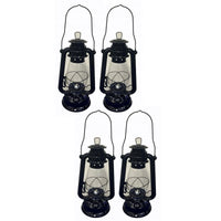 Lot of 4 - 12 Inch Black Hurricane Kerosene Lantern Light Table Decorative Lamp EasyOptionXY LLC